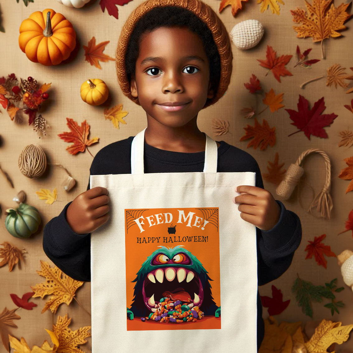 MONSTER GUSTAV | Halloween Canvas Tote