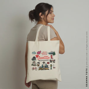 SEANNA | Seattle, Washington Travel Icons Tote