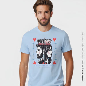 KING | Las Vegas King & Queen Couples Graphic T-shirt