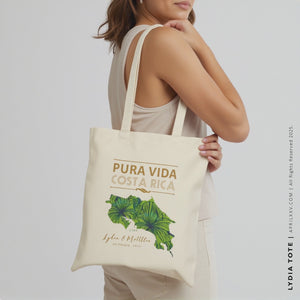 LYDIA | Pura Vida, Costa Rica Map Tote