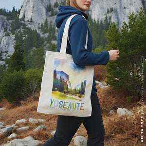 AMITA | Yosemite Watercolor Canvas Tote