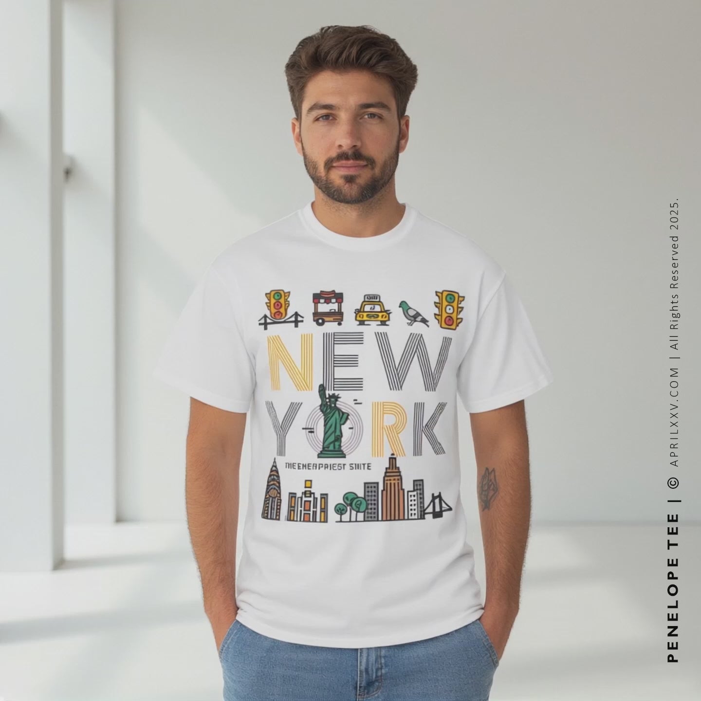 PENELOPE | New York Men's Graphic T-shirt (Personalized)
