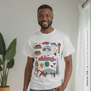 CHICHI | Chicago Illinois Men's Graphic T-shirt