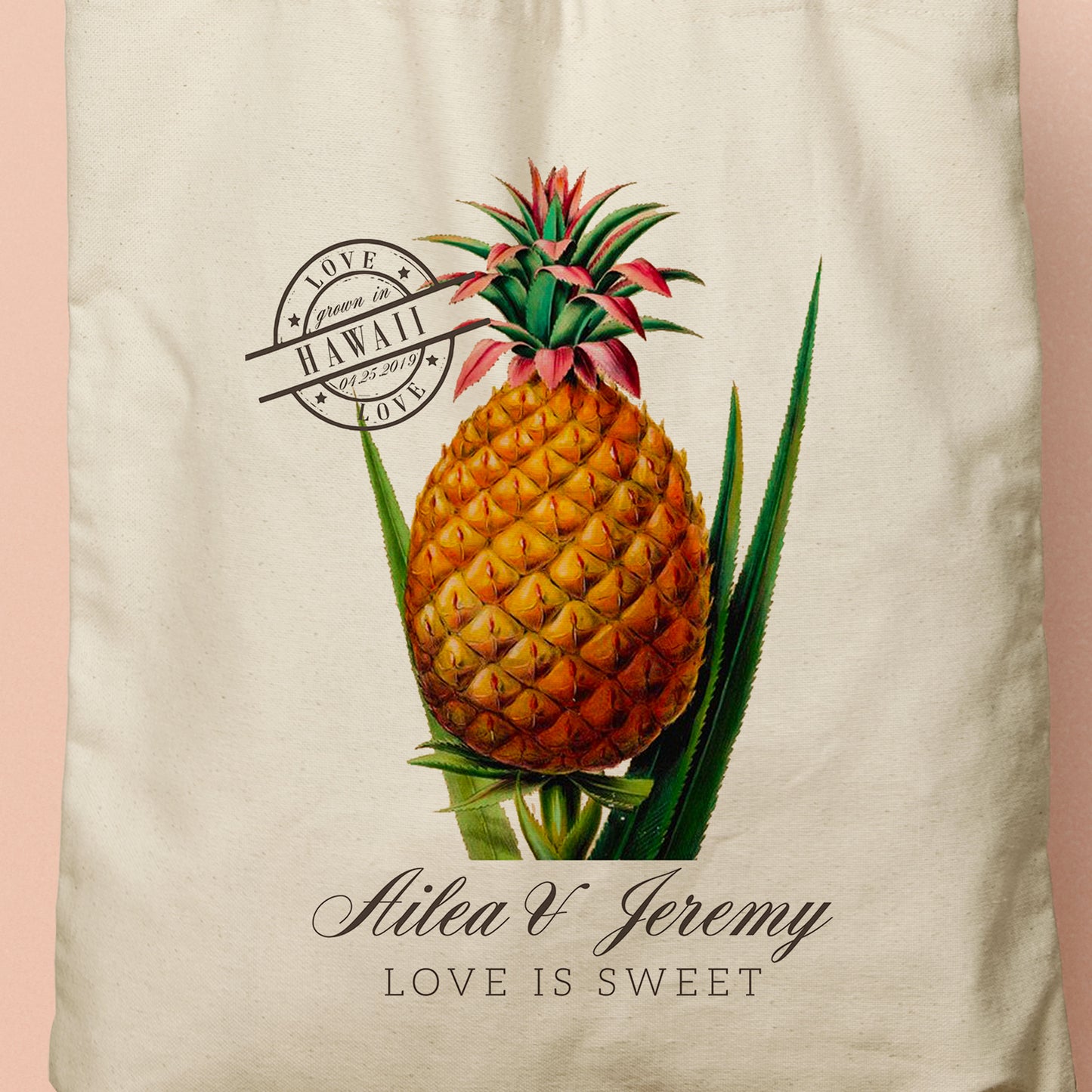 AILEA | Hawaiian Pineapple Canvas Tote