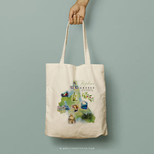 APHRODITE | Kefalonia, Greece Map Canvas Tote