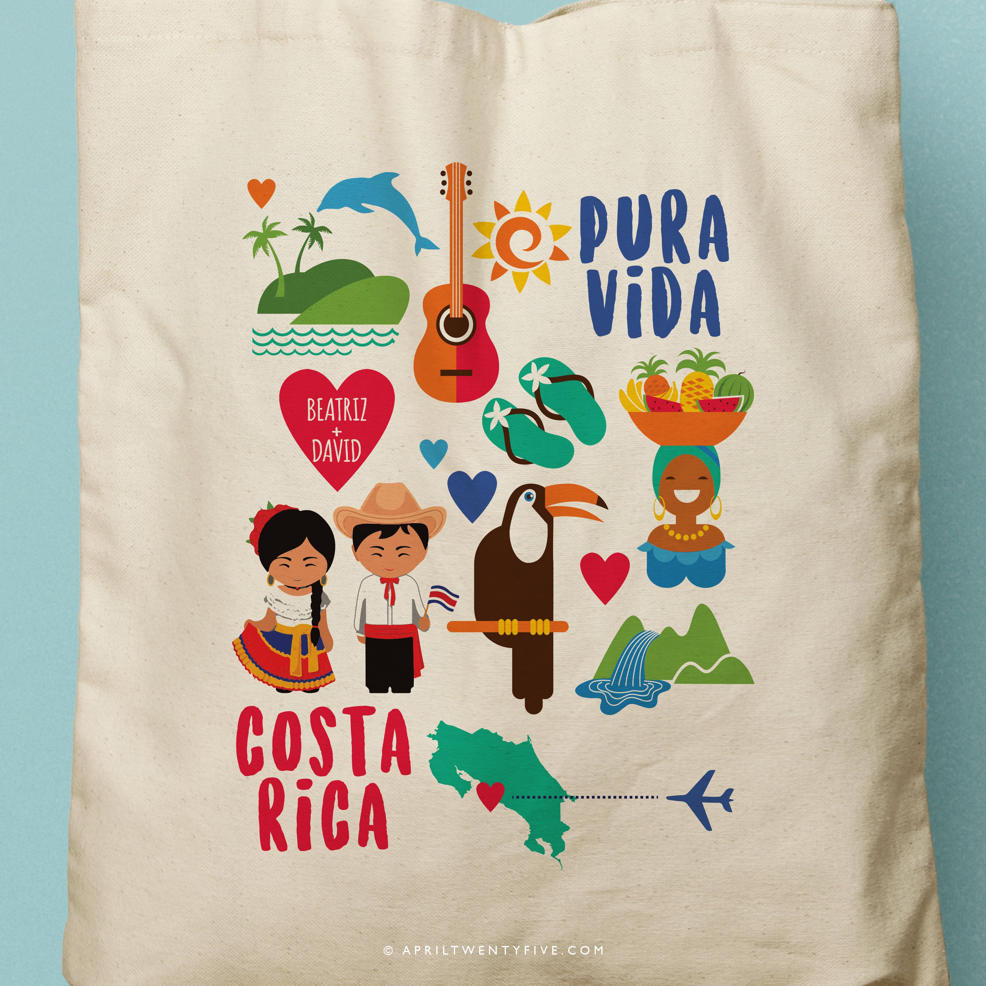 BEATRIZ | Pura Vida, Costa Rica Canvas Tote