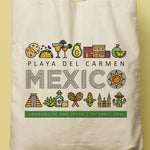 Load image into Gallery viewer, CARMENCITA | Mexican Travel Icons Canvas Tote
