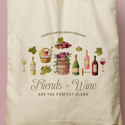 CHARLOTTE | Grape Vineyard and Wine Country Canvas Tote