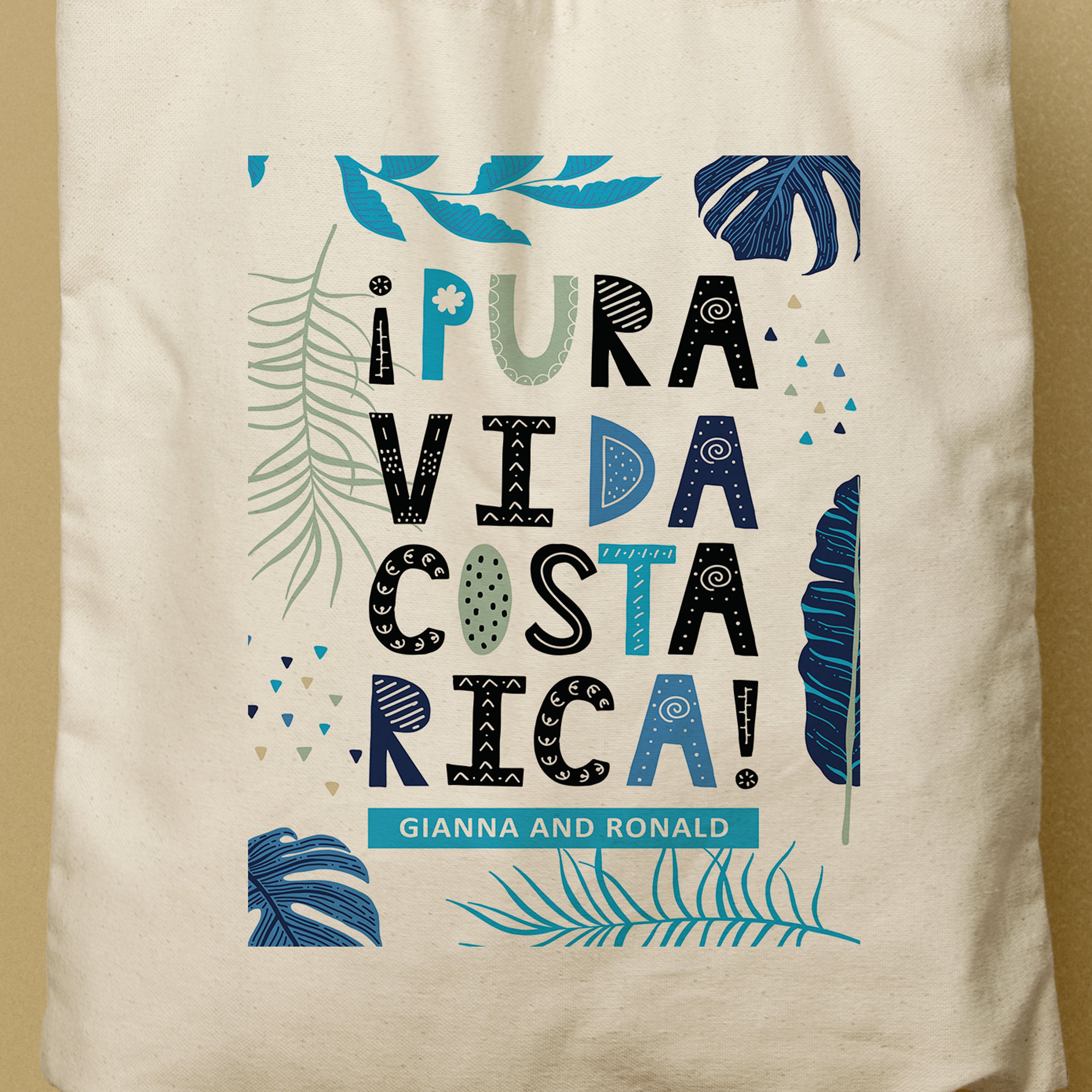 GIANNA | Pura Vida, Costa Rica Canvas Tote