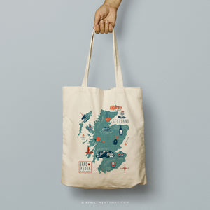 COURTNEY | Scotland Map Tote