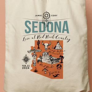 HEIDI | Sedona Arizona Red Rocks Wedding Canvas Tote