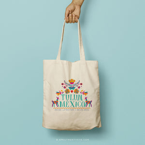 HELGA | Mexican Otomi Textile Print Canvas Tote