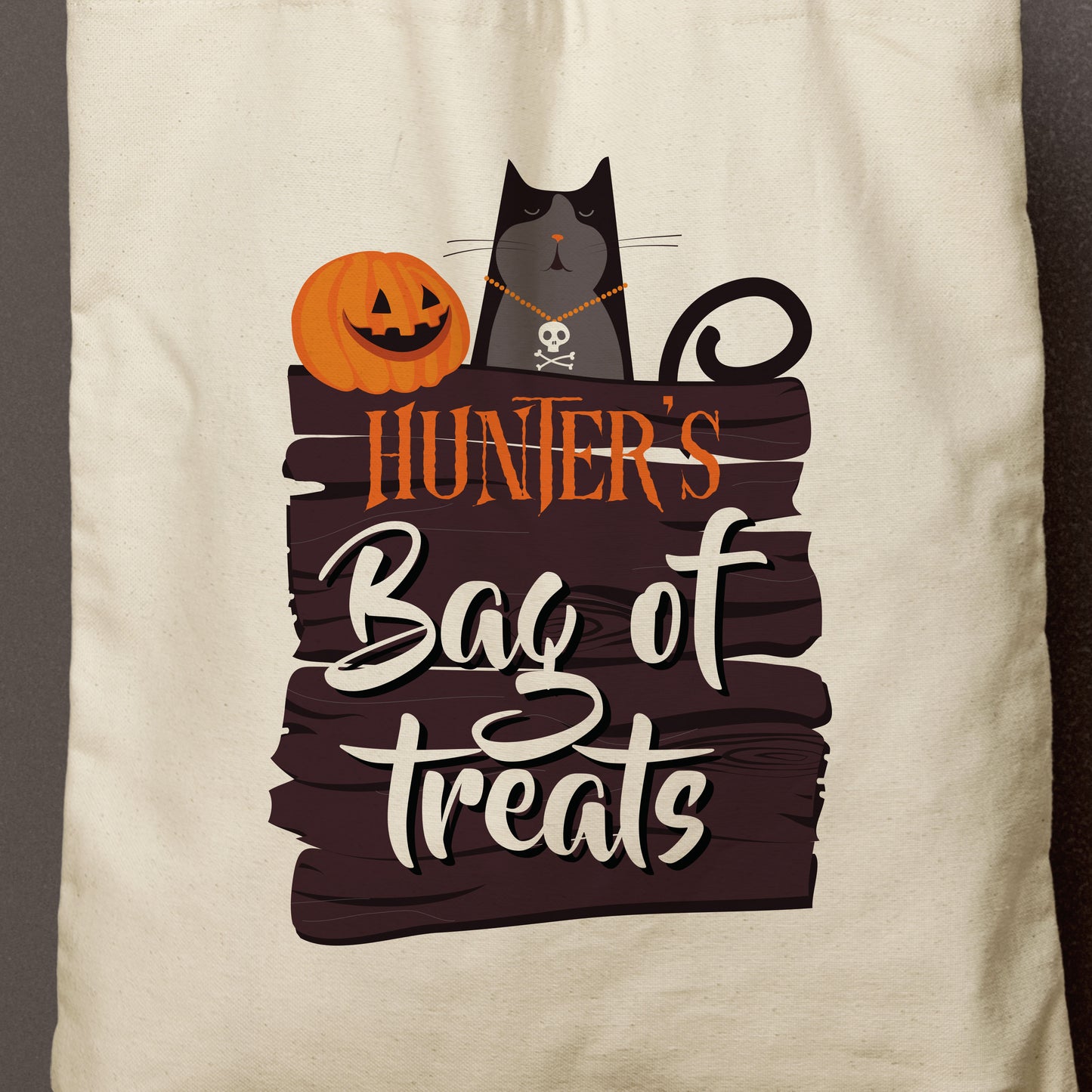 HUNTER | Personalized Bag of Treats Canvas Tote