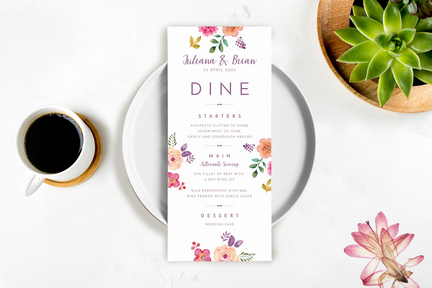 JULIANA | Watercolor Floral Invitation Suite (Digital Download only)