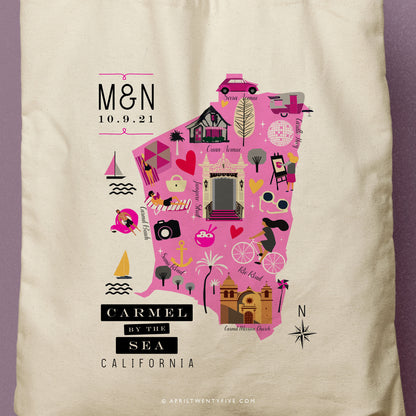 LAINE | Carmel by the Sea, California Map Tote