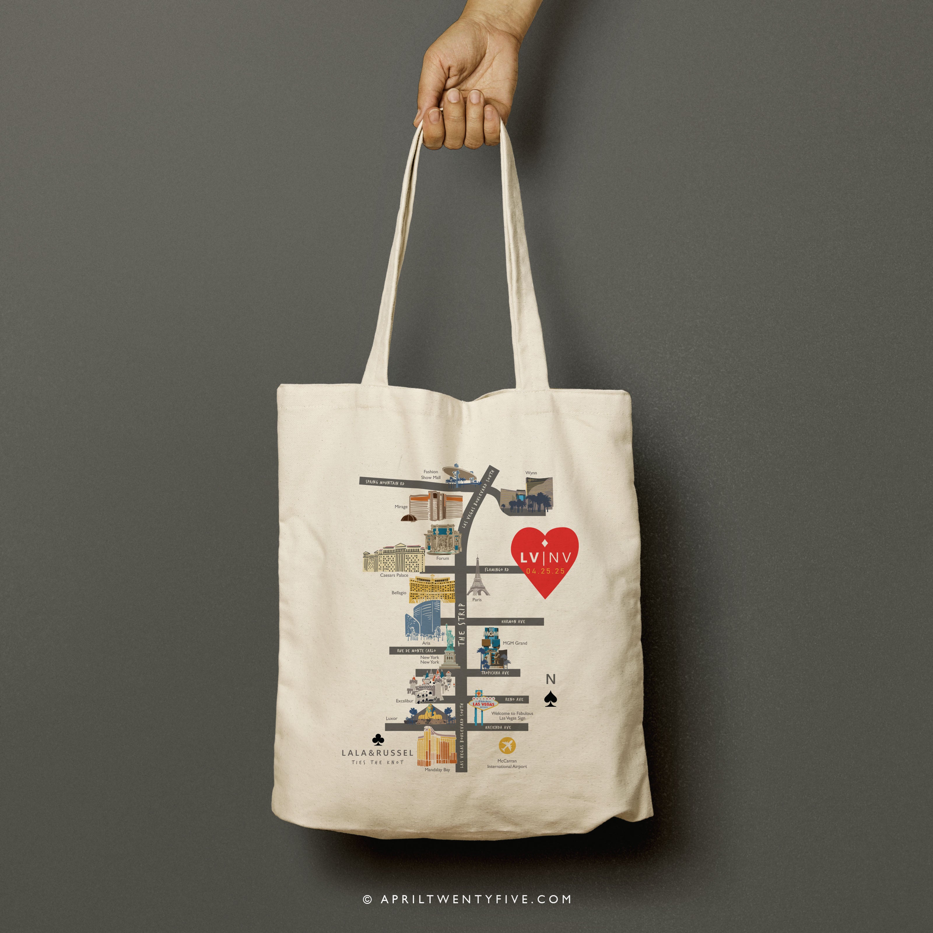 LALA | Las Vegas, Nevada Strip Map Tote