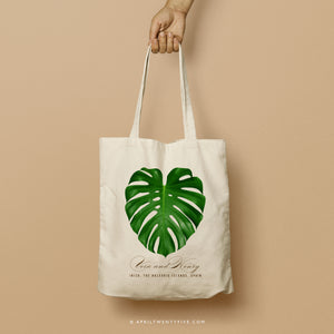 MONSTERA | Monstera Leaf Canvas Tote