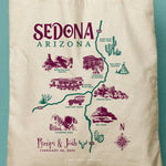 Load image into Gallery viewer, RIMPI | Sedona Arizona Map Wedding Tote
