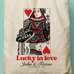 Load image into Gallery viewer, LINDSAY | Las Vegas King and Queen of Hearts Tote
