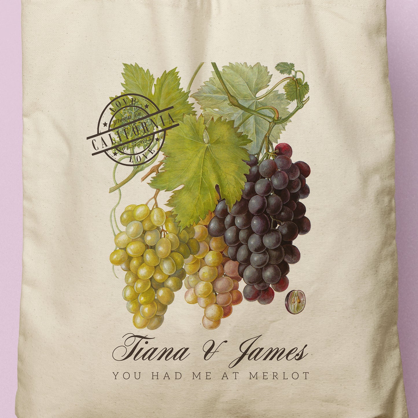 TIANA | Grape Vineyard and Wine Country Tote