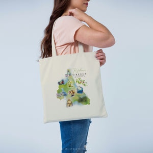 APHRODITE | Kefalonia, Greece Map Canvas Tote