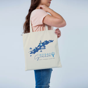 JOSIE | Hydra Greece Map Canvas Tote