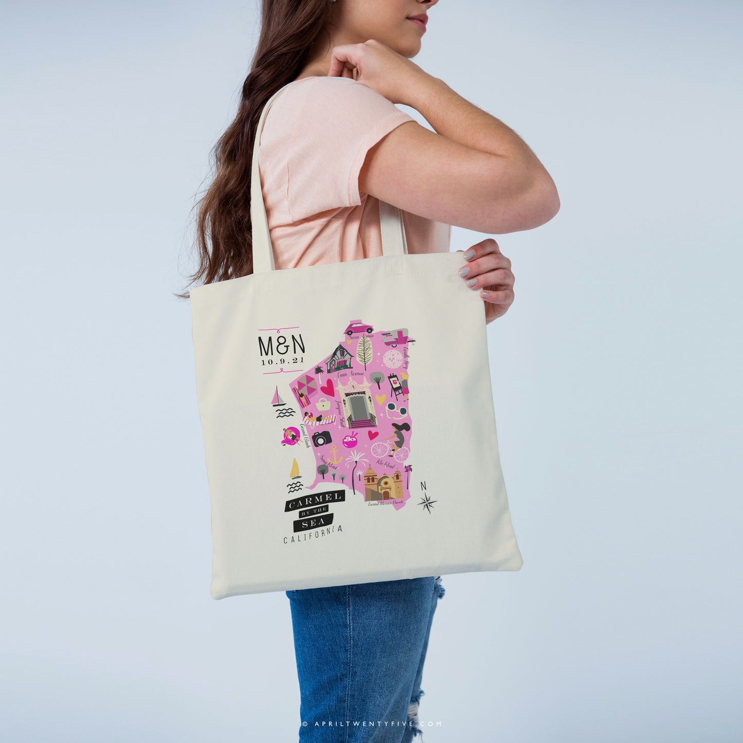 LAINE | Carmel by the Sea, California Map Tote