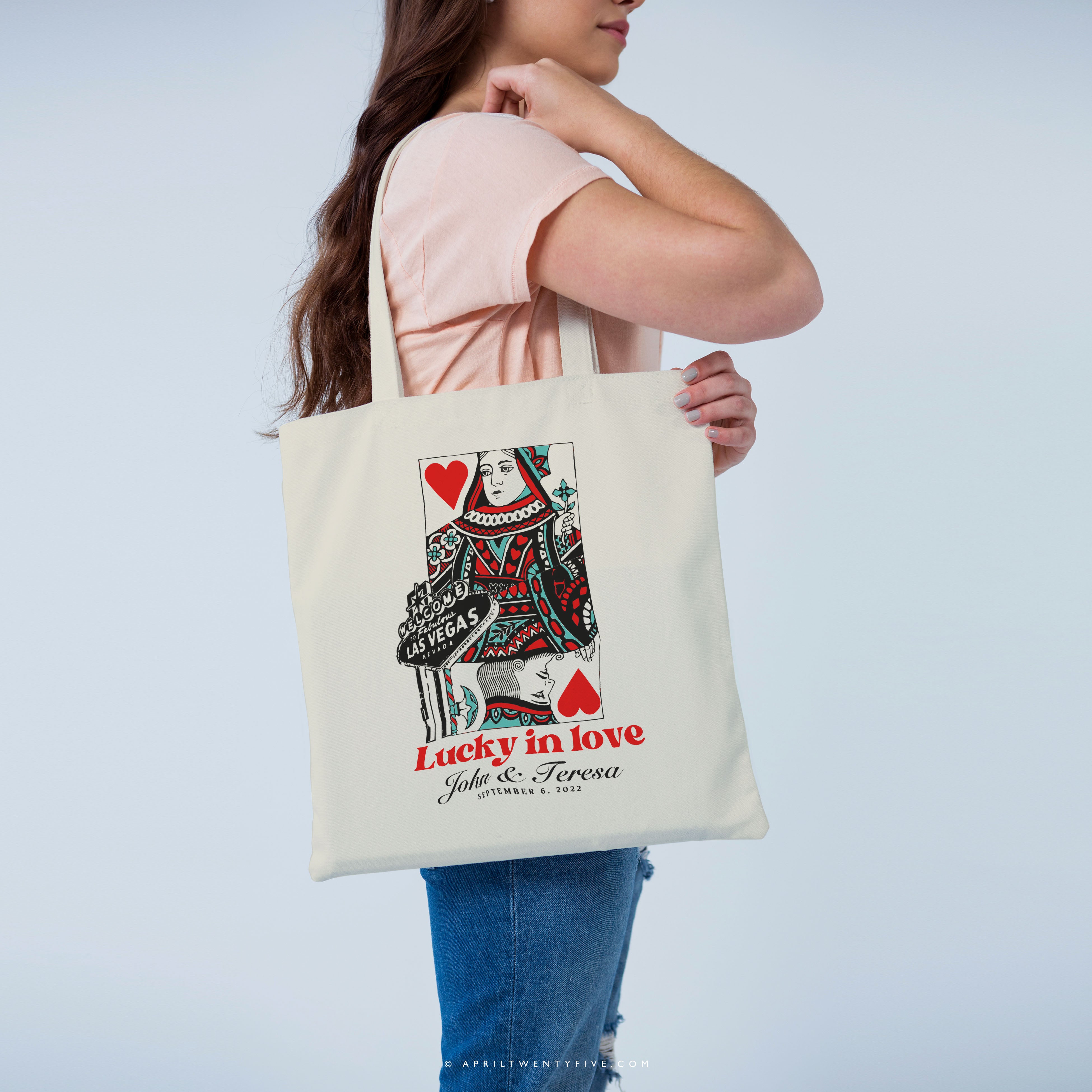 LINDSAY | Las Vegas King and Queen of Hearts Tote